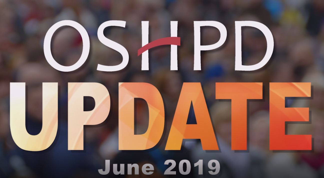HCAI Update June 2019 title graphic featuring the HCAI logo and the word UPDATE in orange font
