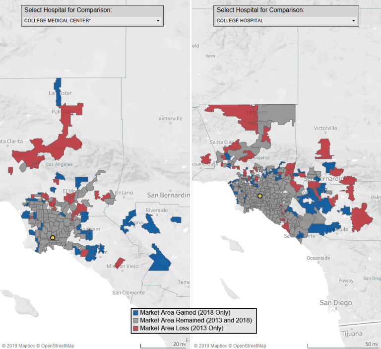 Data Visualization: Healthcare Facility Market Area Map 2013 and 2018 ...